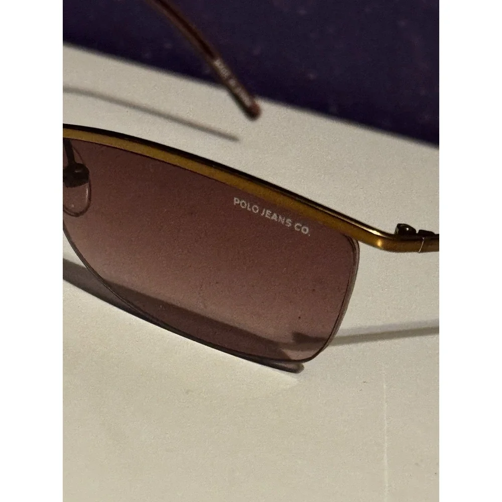 Vintage Polo Ralph Lauren Jeans Sunglasses Rose Tint Glam Mob Wife 90s Y2K Rare